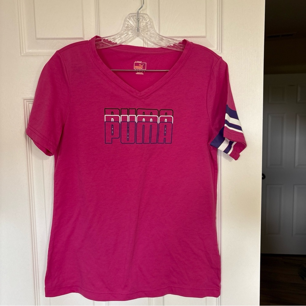 Puma Fuchsia Crew Neck Tee